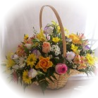 Basket of flowers available for delivery in Heideveld