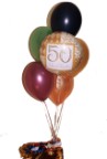 5 Latex helium filled balloons (in the colour of your choice) and a helium filled foil balloon (with a message of your choice) - Click to enlarge